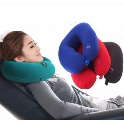 Picture of Travel pillow vibrating Neck Massage Cushion Pillow - Multi color (Multicolor)