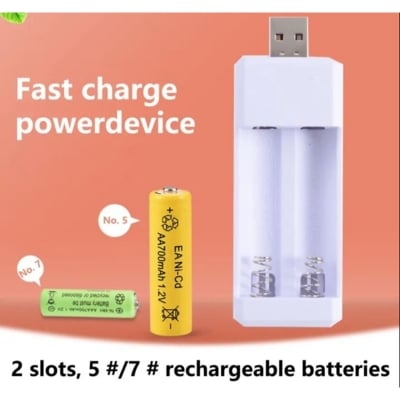 Picture of USB Pencil Battery Charger for AAA/AA Fast Smart Small Portable charger 