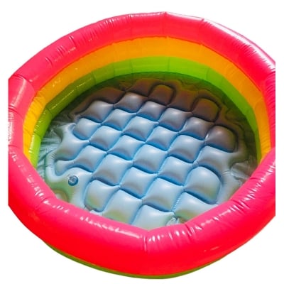Picture of Swimming Pool Inflatable Kids Bath Tub- 24x8.5 inch FREE hand pump Baby Water Pool Bathtub Swimming Bath Tub for Kids, Children Playing Toy for Summer Special (Multicolor)