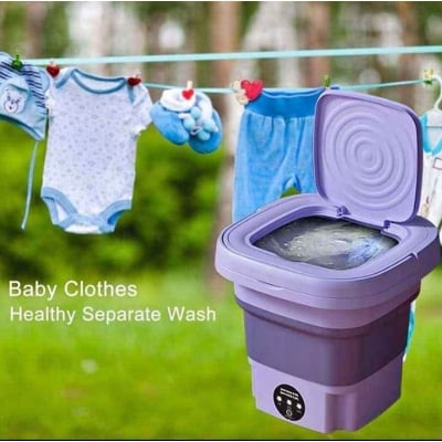 Picture of Mini Portable Washing Machine Laundry Tub Indoor Automatic Fast wash MULTICOLOR 