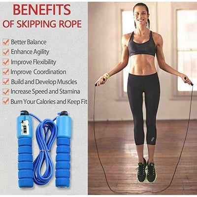 Picture of Sports Fitness Jump Ropes With Counter Speed Counting Skip Rope Skipping Wire Outdoor Toys MULTICOLOR (Multicolor)