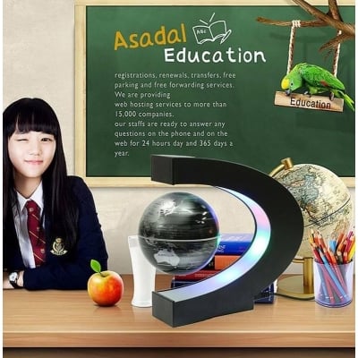 Picture of Magnetic Anti gravity Floating Globe World Map Floating Magnetic levitation Globe Light World Map Electronic Antigravity (Black)