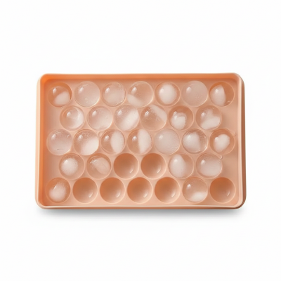 Picture of Ice Cube Tray Round Grid Mini Circle Making Sphere Ball Mold With lid for for Cooling Cocktails, Whiskey, Tea and Coffee (Multicolor)