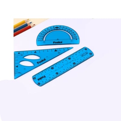 Picture of 4Pcs Ruler Set Flexible Ruler Creative Measure Tool Child Student Geometry Maths Drawing Stationery School Office Shatterproof Ruler Set Soft Bendable Ruler Clear Ruler (Multicolor)