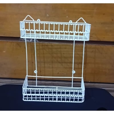 Picture of Kitchen rack spice jar Metal Wall mounted Hanging Rack bathroom organizer Drying Rack (White Square Rack)
