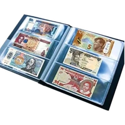 Picture of Storage Penny Money Album Note Book Collecting Money Holders Paper Money  (Multicolor) stamp album Coin album (60 Pocket Note Album)