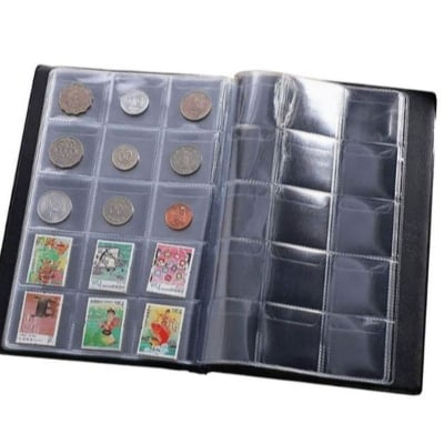 Picture of Storage Penny Money Album Note Book Collecting Money Holders Paper Money  (Multicolor) stamp album Coin album (150Pocket Coin Album)
