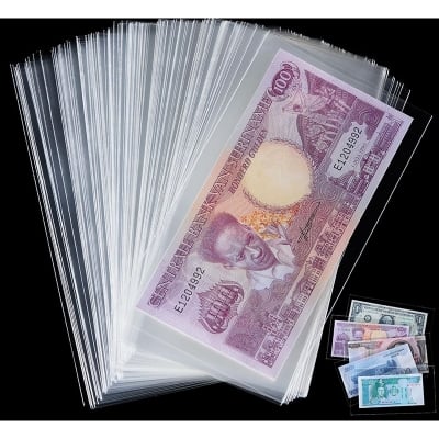 Picture of Storage Penny Money Album Note Book Collecting Money Holders Paper Money  (Multicolor) stamp album Coin album (50 PC Note Sleeves)