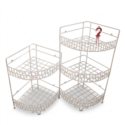 Picture of 2 pcs Metal Hanging Storage Rack Organizer Kitchen rack Furniture space savers kitchen bathroom (3+2 Layer 2 Corner)
