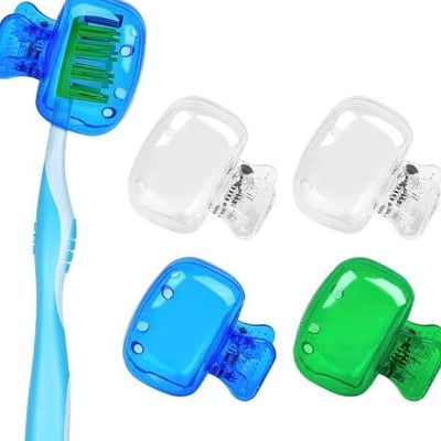 Picture of 1PCS Travel Toothbrush Head Covers Toothbrush Protector Cap Brush Pod Case Protective Portable Plastic Clip For Household Travel (Multicolor)