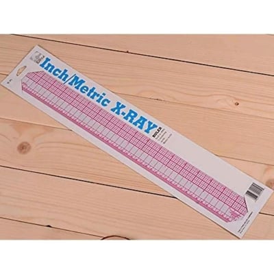 Picture of High Quality 45cm/17inch Clear Scale Soft Plastic Straight Ruler (Pink)