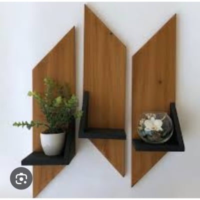Picture of 1Pcs Wall Hanging Modern Flower Vases.  Wall Decorative Showpiece Holder. Craft Items For Wall, Home Decorative Flower Vase (Brown)