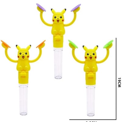 Picture of Pikachu Cartoons Toy with bouble Sale Hand for Kids Gift (Yellow)