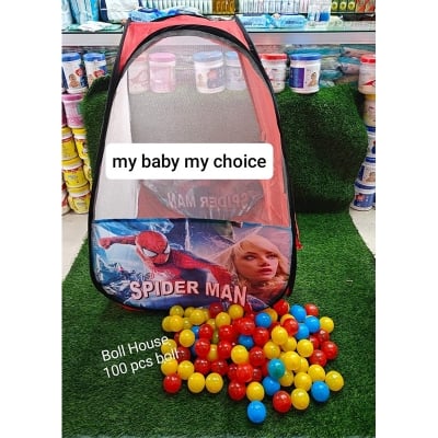 Picture of SPIDERMAN TENT PLAY HOUSE MEDIUM SIZE WITH 50 BALLS (Multicolor)
