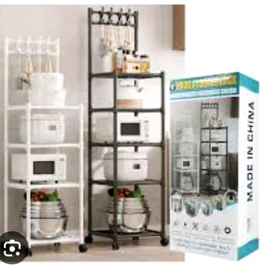 Picture of 4 Tier Kitchen Microwave oven Rack Stand Storage Holder Kitchen Corner Shelf (Multicolor)