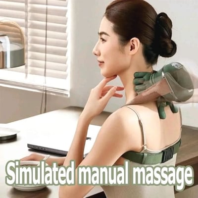 Picture of Neck Massager, Siaasoo Massage with 3-Speed Adjustment for Shoulder, 2025 New Electric Deep Tissue 3D Kneading Massage,to Men Women, Shiatsu Back and Necks (Green)