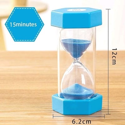 Picture of 15 minutes Sand Clock，Sand Timer ， Creative Gifts Timers-Small Hourglass Set Colors Hourglass Hourglass Sand Timer Time Management Set Home Office Decor Gift (Multicolor)