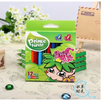 Picture of 12 Pcs color pencil Short Pencil (Multicolor)