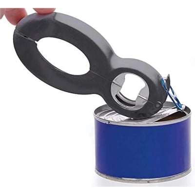 Picture of Multifunctional Opener Jar Opener Bottle Opener Can Opener Bag Safety Seal Opener Lid Twist Off Seal Gripper Opener Soda Bottle Cap Opener Multi Lid Off Helps Seniors Remove Lids Plastic (Black)
