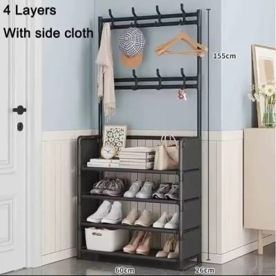 Picture of Shoe Multi-Ayer Rack High-Capacity Shoes Shelf Clothes Storage Large-capacity Floor-standing and Classified Storage Shoes Racks (Multicolor)