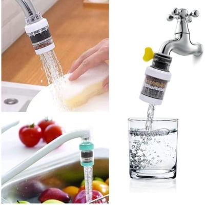 Picture of  1 Pcs Faucet Filter, Activated Carbon Clean Purifier Cartridge Water filter Purifier for Kitchen Bathroom Activated Carbon Faucet Suitable for Tap, Filter Element for Kitchen 
