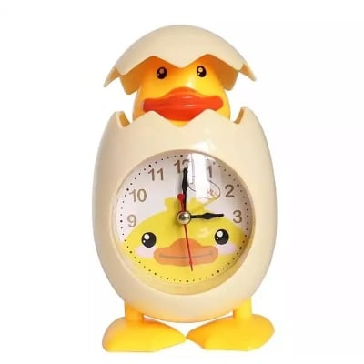 Picture of Alarm Clock Digital Duck Clock Quartz Alarm Clock Creative Chick Clock for Heavy Sleepers Kids Large Display with Snooze Time Temperature Function for Bedroom (Multicolor)