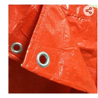 Picture of Tarpaulin Sheet Waterproof Tirpal (7x9) (9x12) (15x18) Heavy Duty Multipurpose Plastic Cover All Weather Protection Tharpai for Truck , Garden , Car , Bike , Home Roof, Rain (RED 7x9 inchi)