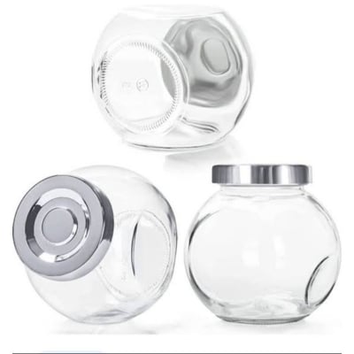 Picture of Spice Jar 1/2 PCS Storage Jars Glass Container 200 ml Spice Jar 1 Pcs (Clear 2 pcs)