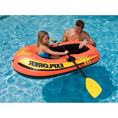 Picture of Intax 100 kids water sports inflatable boat with pumper (Orange)