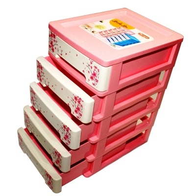 Picture of 5 Step Mini Wardrobes Organizer Plastic Mini Drawer Storage Jewelry Box (Multicolor)