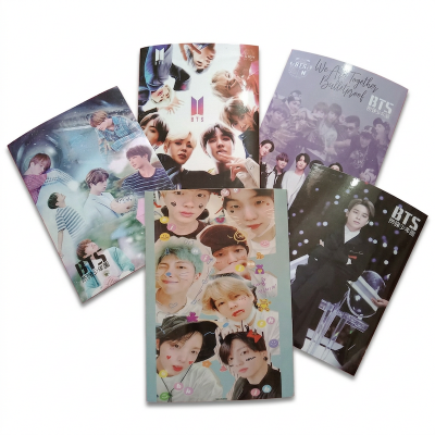 Picture of BTS 4 Pcs Self-Adhesive glue BTS kpop Sticky Photo (Multicolor)