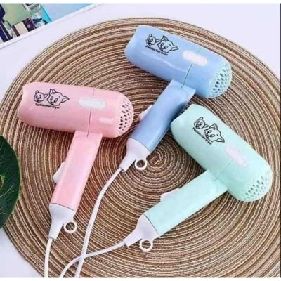 Picture of Mini Folding Hair Dryer 450w Low Power Household Travel Dorm Hair Dryer Two-Speed Wind Hair Dryer Salon Modeling Tool (Multicolor)