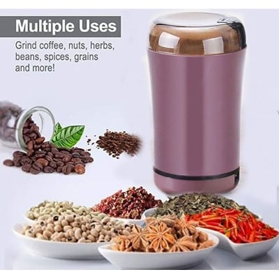 Picture of Mini Electric Blender Coffee Bin Chopper Superfine Powder Grinding Milling Bin Crop Mosquito Electric Coffee Grinder (Purple)