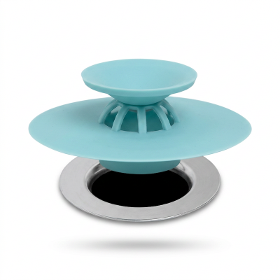 Picture of Basin Stopper 1/2 Pcs Silicone Hair Sink Flex Strainers Drainer Kitchen Bathroom Anti-Clogging Filter Sundry Catchers Floor Drain Cover Tool Accessory Basin Stopper (Multicolor 1 Pcs)