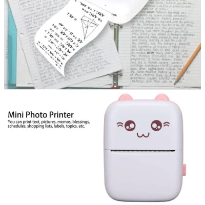 Picture of Mini Portable Pocket Thermal Printer Wireless Bluetooth Printer (Multicolor)