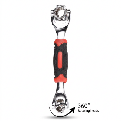 Picture of Universal Wrench 48 in 1 Socket Multifunction Tool with 360 Degree Rotating Head, Spanner for Home and Car Repair (Black)