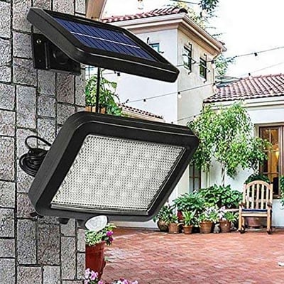 Picture of PIR Motion Sensor Long Cable Solar Lights Outdoor IP65 Solar Motion Sensor Light Solar Sensor outdoor lamp wall motion light (Black)