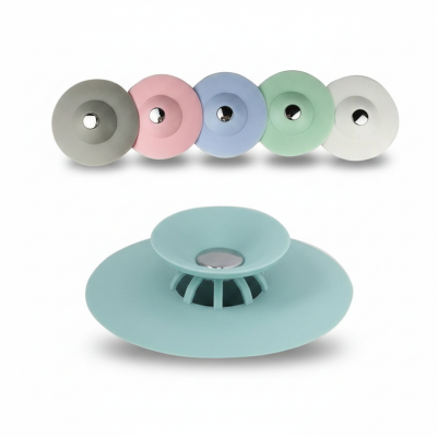 Picture of Basin Stopper 1/2 Pcs Silicone Hair Sink Flex Strainers Drainer Kitchen Bathroom Anti-Clogging Filter Sundry Catchers Floor Drain Cover Tool Accessory Basin Stopper (Multicolor 2 Pcs)