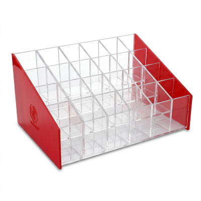 Picture of Acyclic Lipstick Holder 24 Grid Lipstick display case (CLEAR,Skin)