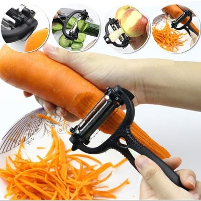 Picture of 360 Degree Rotary Slicer 1Pcs Carrot Potato Peeler Vegetable Cutter Fruit Melon Planer Grater Kitchen Gadgets multicolor (Multicolor)