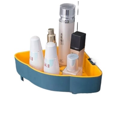 Picture of Bathroom Wall Shelves 1 Pcs Triangle / Antung Shower Shelf Non-deforming Traceless Tray Bathroom Organizer (Multicolor)