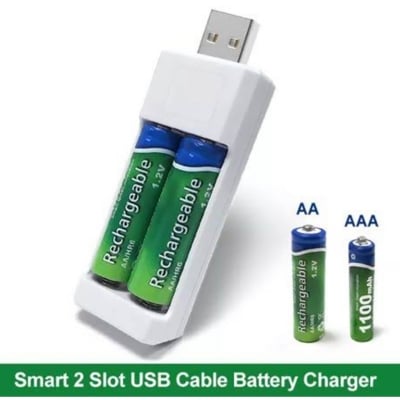 Picture of USB Pencil Battery Charger for AAA/AA Fast Smart Small Portable charger 