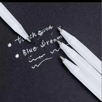 Picture of 1 pcs Highlight Marker Pen White Ink Gel Pen For Drawing Art Supply Sketch Paint Pen (White)