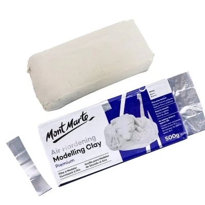 Picture of White Air Hardening Modeling Clay, 250g  Dries in Approximately 24 Hours. Suitable (White)
