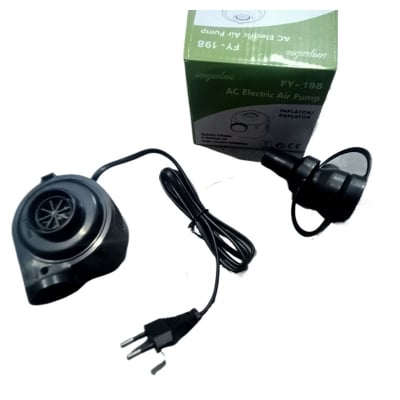 Picture of Electric Air Pump for Inflatable - Air Mattress Pump for Inflatables Couch, Portable Inflator/Deflator Quick Pumps for Camping, Blow up Pool Raft Float Bed Boat Toy Swimming Ring, (Black)