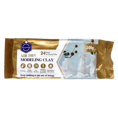 Picture of Keep Smiling Air dry  Modelling Clay - White 500 gm (White)