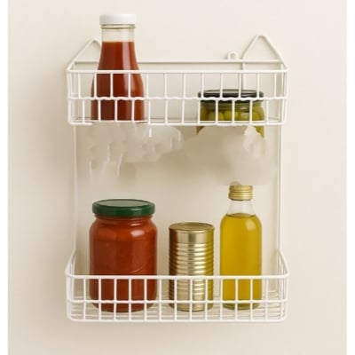 Picture of Wall Hanging Kitchen bathroom Metal Rack bathroom organizer Drying Rack - Oven Cover (Multicolor)
