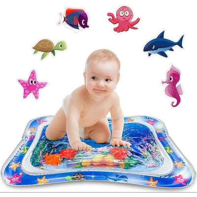 Picture of Baby Rug, Interactive Water Mat for Kids, Safe Toy with Colorful Marine Designs, Sea Shapes Water Mat for Kids (Multicolor)