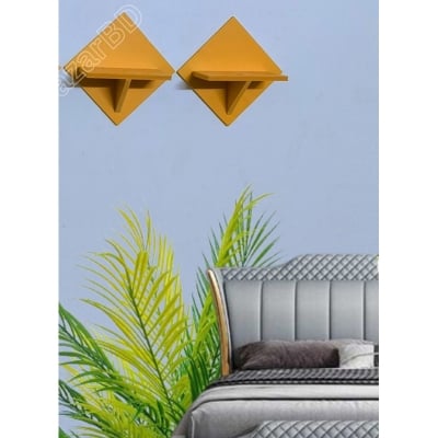 Picture of Wall Hanging Flower Vase 1/2/3 Pcs Adhesive Wall Shelf without Flower For Home. Alternative Wooden Single Wall Self-Punch Free For Wall Decor (Multicolor 2Pcs)