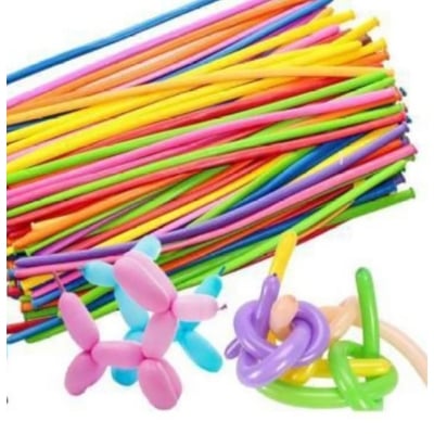 Picture of 30 Pcs Latex Twisting Balloons, Animal Magic Long Balloons Assorted Color with Pump for Animal Shape Party, Clowns, Wedding Decoration Party Supplies (Multicolor)